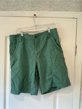 Mossimo Supply Co. Men's Green Flat-Front Cotton Shorts 36 Euc
